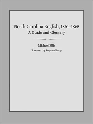 cover image of North Carolina English, 1861-1865
